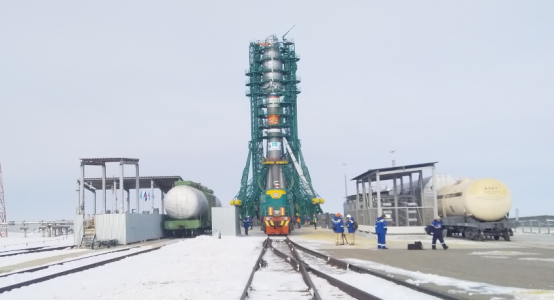 Soyuz- 2.1b with OneWeb satellites installed at Baikonur