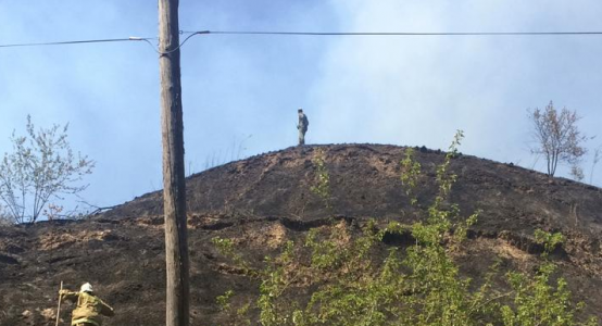 Kok-Tobe hill caught third fire in Almaty