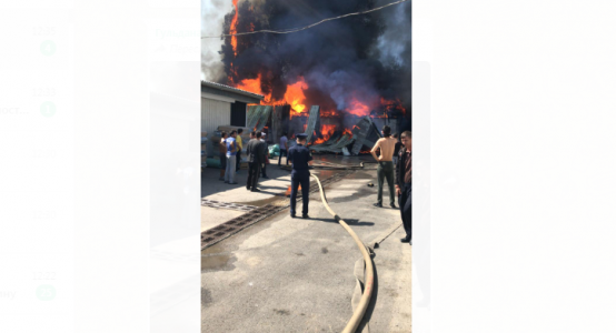 Furniture manufacture caught fire in Zhetisu district of Almaty