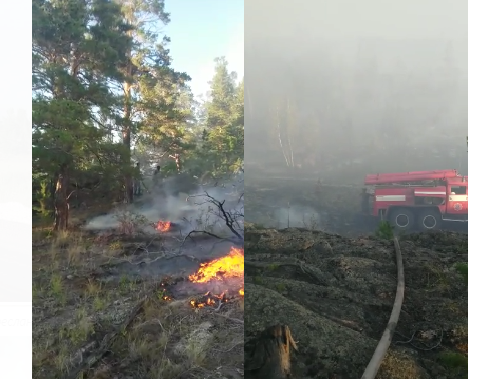 Третьи сутки тушат пожар в Баянаульском нацпарке в Павлодарской области