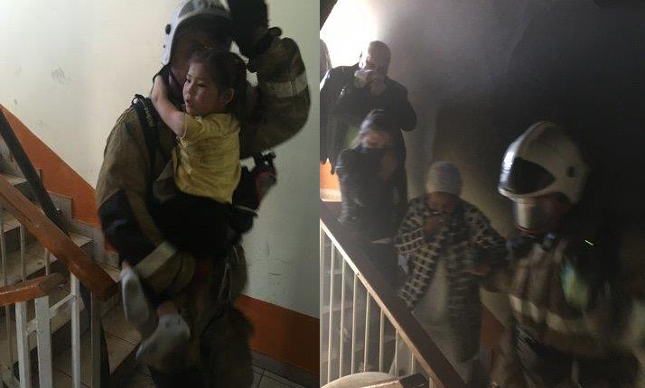 Более 150 человек эвакуировали из-за пожара в девятиэтажном жилом доме в Рудном