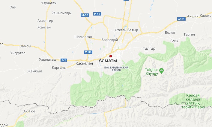 Землетрясение магнитудой 3,8 произошло в Алматы