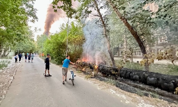 Пожар на теплотрассе произошел в Павлодаре