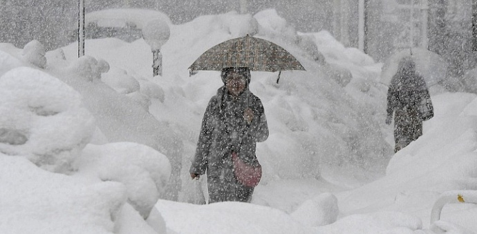 Снег ожидается в среду почти на всей территории Казахстана