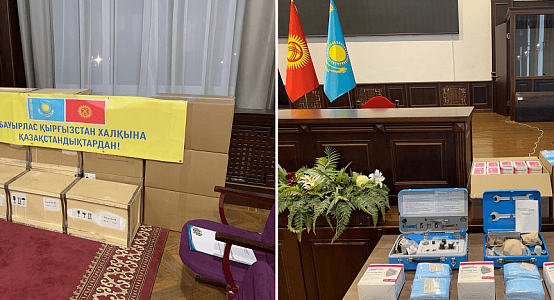 Kazakhstan donated 400 ventilators and 2 million medical masks in humanitarian aid to Kyrgyzstan