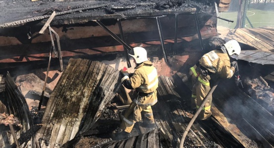 Two-storey cafe caught fire in Almaty