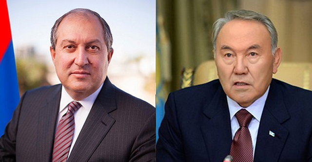 Назарбаев поговорил по телефону с президентом Армении
