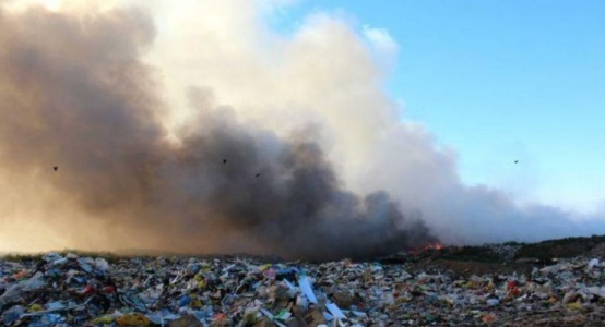 Solid waste landfill caught fire in Almaty region