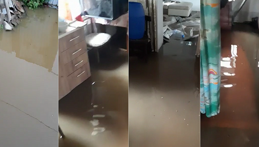 Десятки домов и придворовых территорий подтопило из-за сильных дождей в Кокшетау