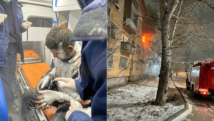 Двое попали в реанимацию с тяжелыми ожогами в результате пожара в Павлодаре
