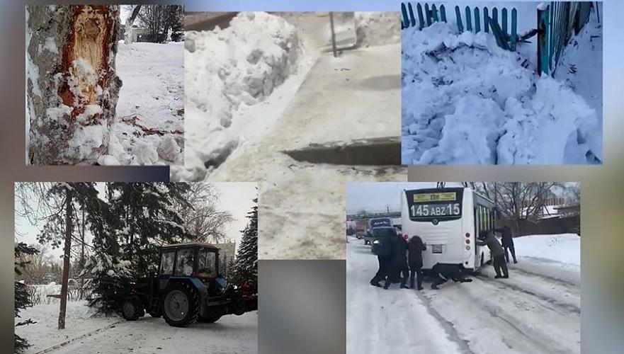 Из-за некачественной уборки снега в Петропавловске расторгли договор с двумя предприятиями