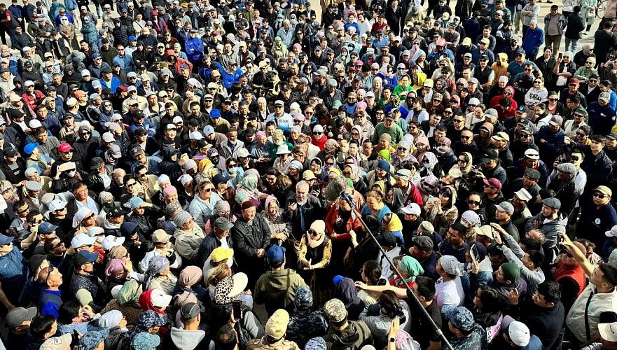 Митинг в Кульсары завершился в связи с достижением конструктивного консенсуса – МВД