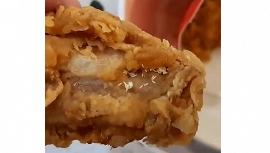 Экс-мажилисмен показал личинки в крылышках KFC