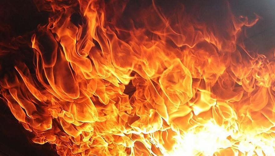 Крупный пожар произошел в Костанайской области 