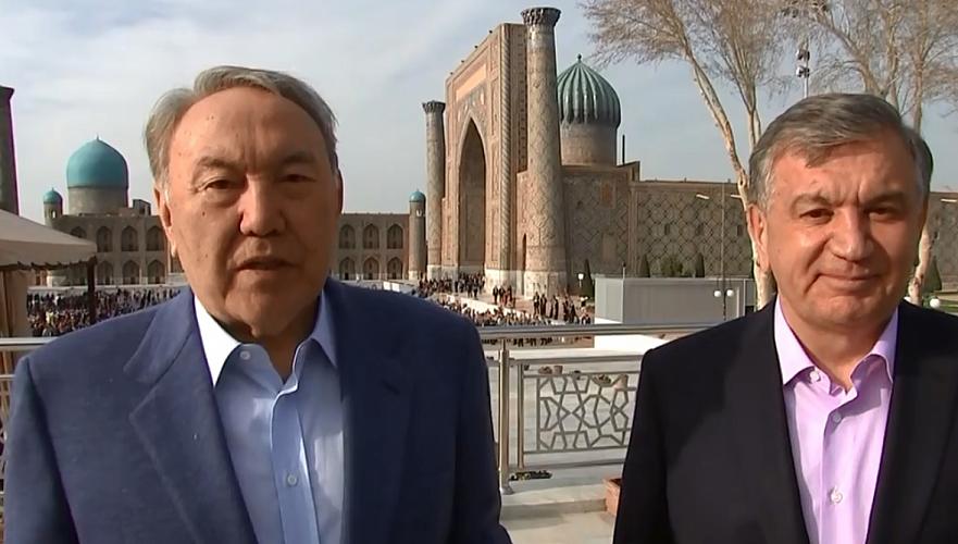 С праздником Наурыз поздравил узбекистанцев Назарбаев во время поездки в Самарканд (видео)
