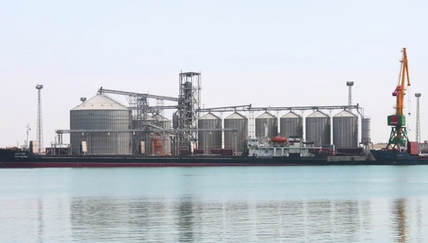 Строительство зернового терминала в порту Мангистауской области готово на 80%