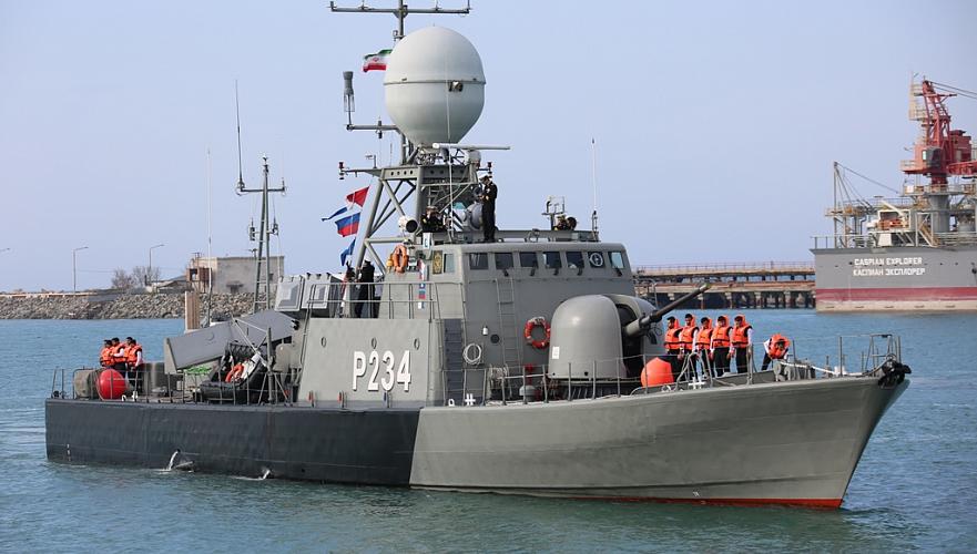  Иран ӘТК  корабльдер тобы Каспий теңізінің қазақстандық жағалауына келді  