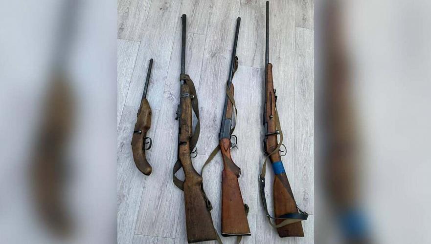 Четыре ружья изъяли полицейские у сельчанина в Карагандинской области