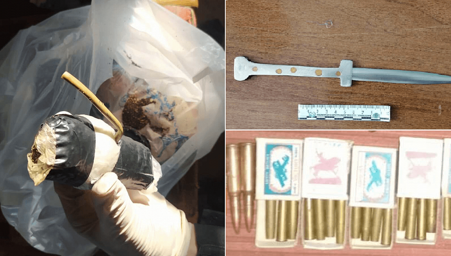 Самодельные гранаты, запалы и патроны нашли у 63-летнего сельчанина в СКО