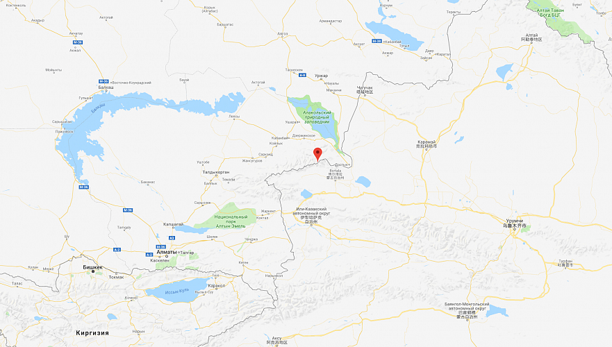 Землетрясение магнитудой 3,9 произошло на казахстанско-китайской границе