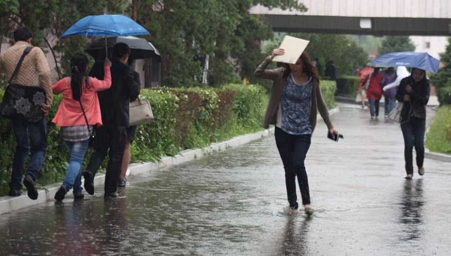 Погода без осадков ожидается в понедельник в Нур-Султане и Шымкенте, в Алматы дожди