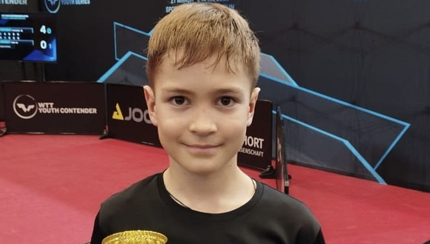Юный казахстанец завоевал «бронзу» на турнире по настольному теннису в Германии