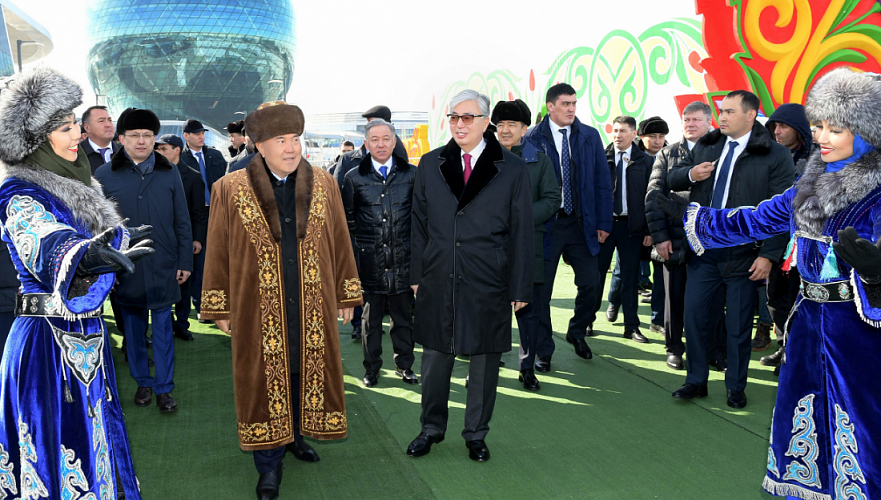 Токаев и Назарбаев вместе отпраздновали Наурыз мейрамы в Астане