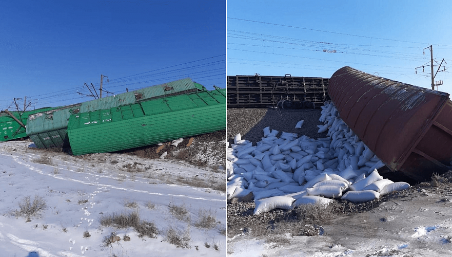 Сошедший с рельсов в Казахстане поезд с пшеницей направлялся в Афганистан