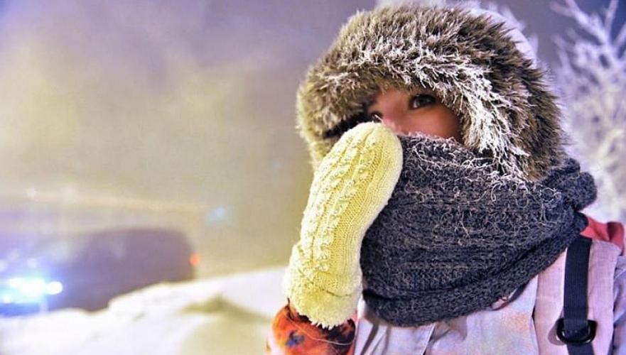 Данные о морозе в -45 содержатся в штормовых предупреждениях на понедельник по Казахстану
