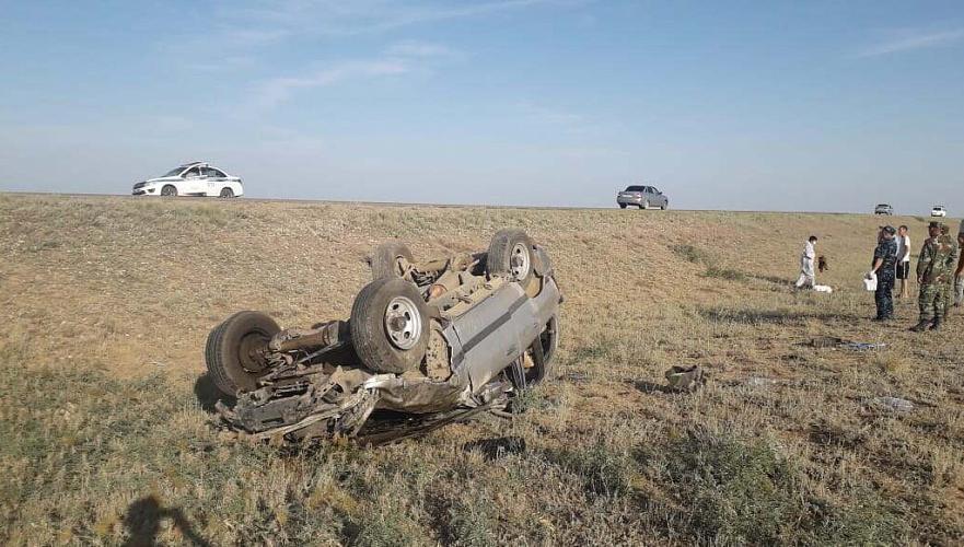 Водитель погиб в ДТП с опрокидыванием внедорожника в Актюбинской области