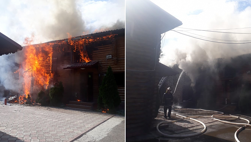 Крупный пожар в банном комплексе в Алматы удалось потушить
