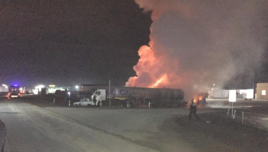 Пожар на газозаправочной станции произошел в Жамбылской области