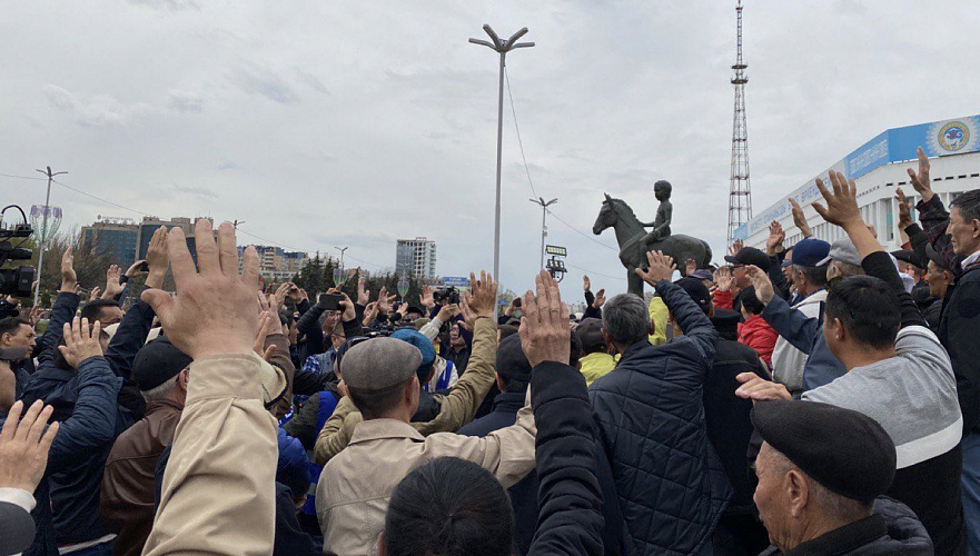В Алматы прошел митинг против нечестных выборов