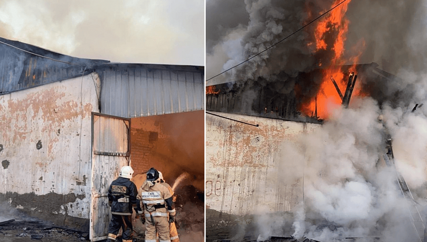 1,5 тыс. кв.м горело на древесном складе в Алматы – пожар потушили менее чем за 1,5 часа