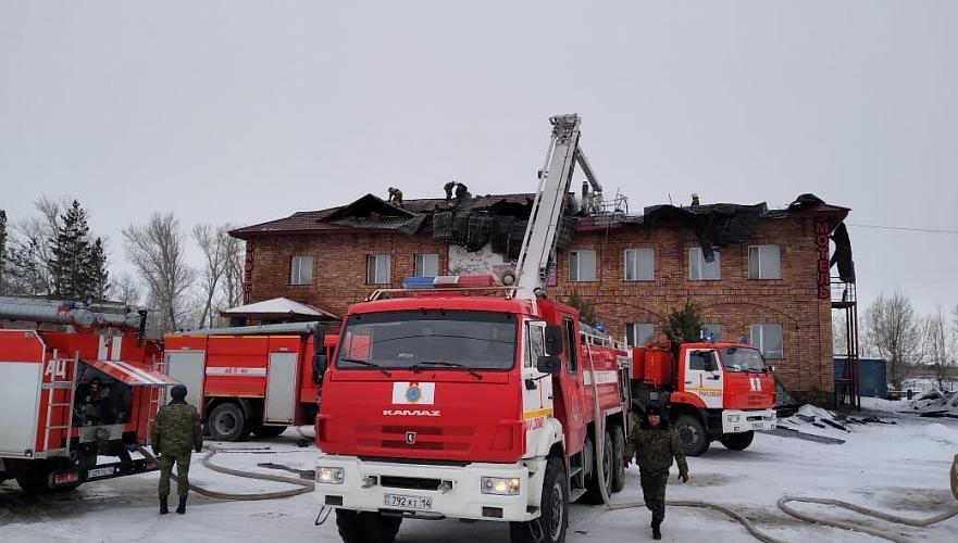 Пожар произошел в гостиничном комплексе в Павлодаре
