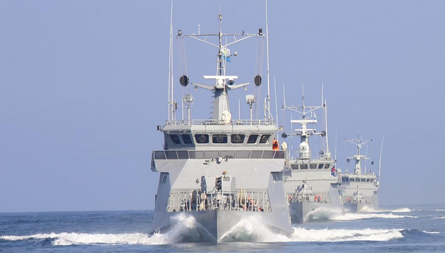 Учения ВМС Казахстана проходят на Каспийском море
